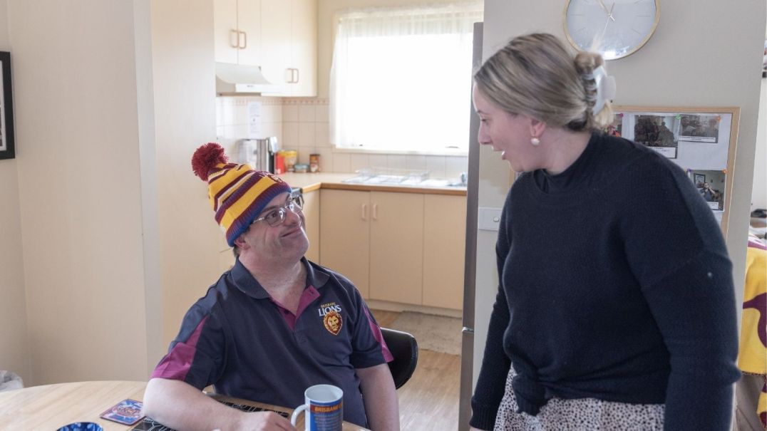 Stephen at home with Kate 2