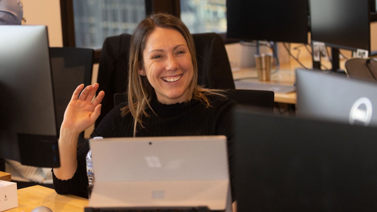 Megan at HQ