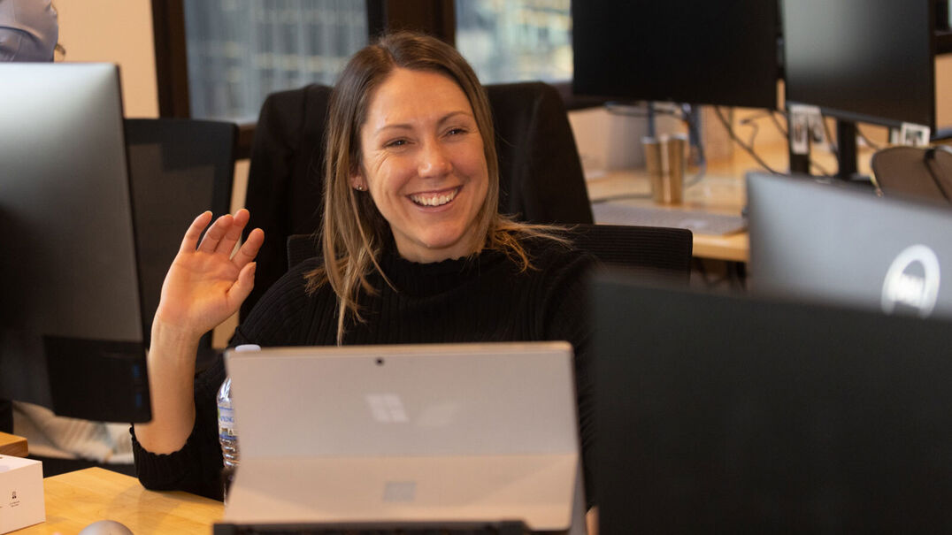 Megan at HQ