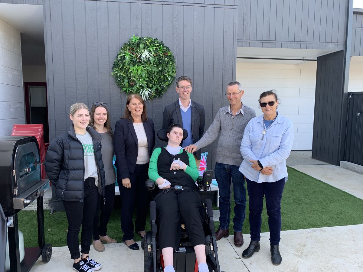 NDIS Quality and Safeguards Commissioner Tracey Mackey was among the visitors at an SDA in Ballarat this month. InLife client Mel (pictured centre) is one of the residents.