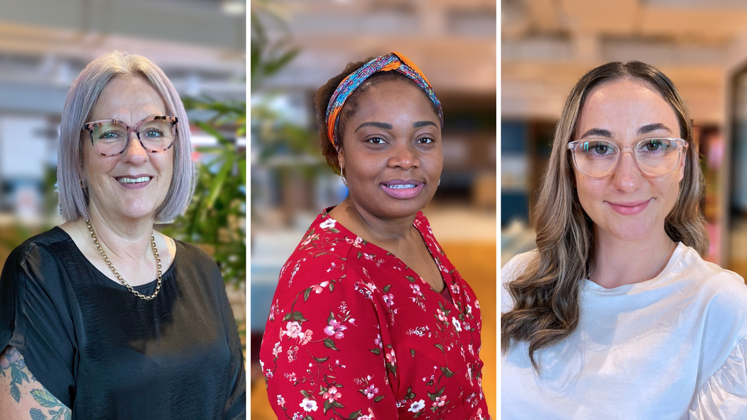 Assistant coordinator Karen Clarke, coordinator Destiny Ukwu and assistant coordinator Kasey Roberts.