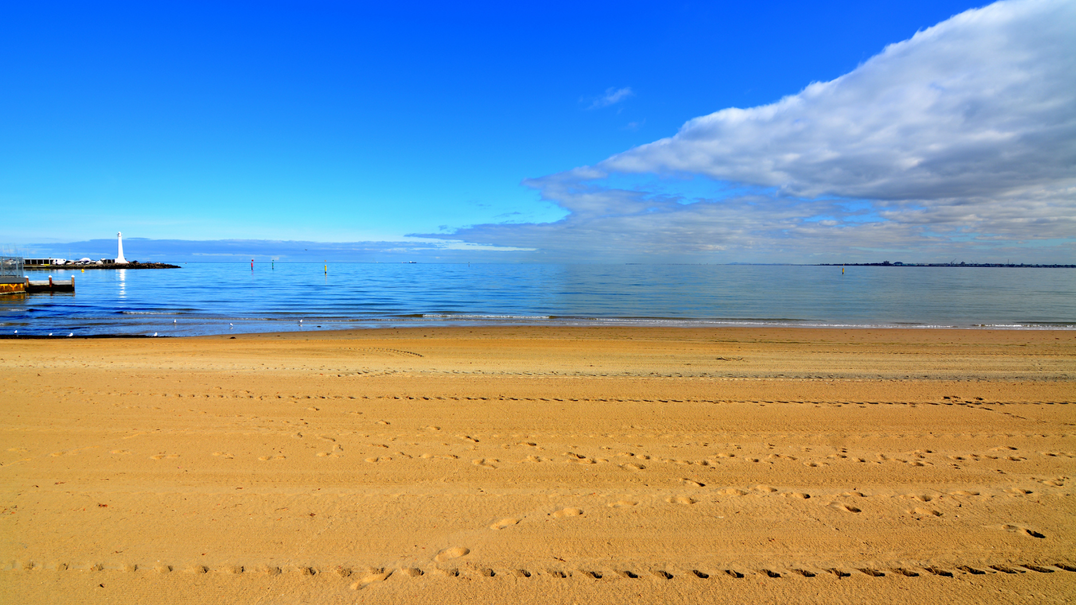 St Kilda Beach in Melbourne (stock image)