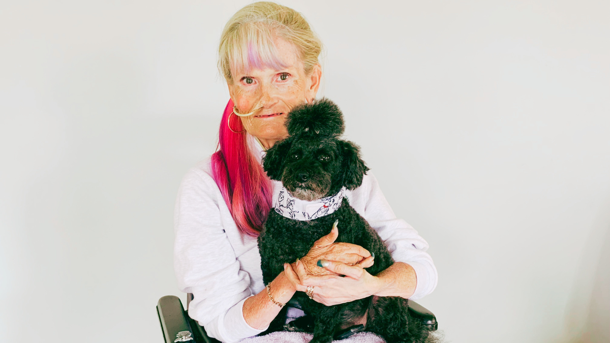 InLife client Liz Spurdle and her dog Jedi.