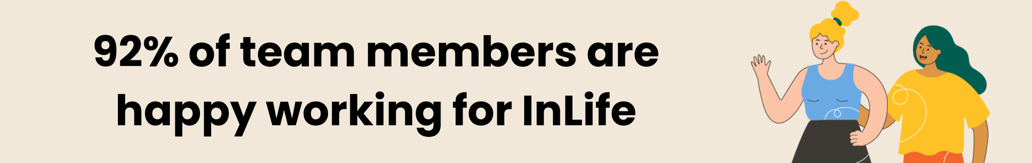 92% of team members are happy working for InLife